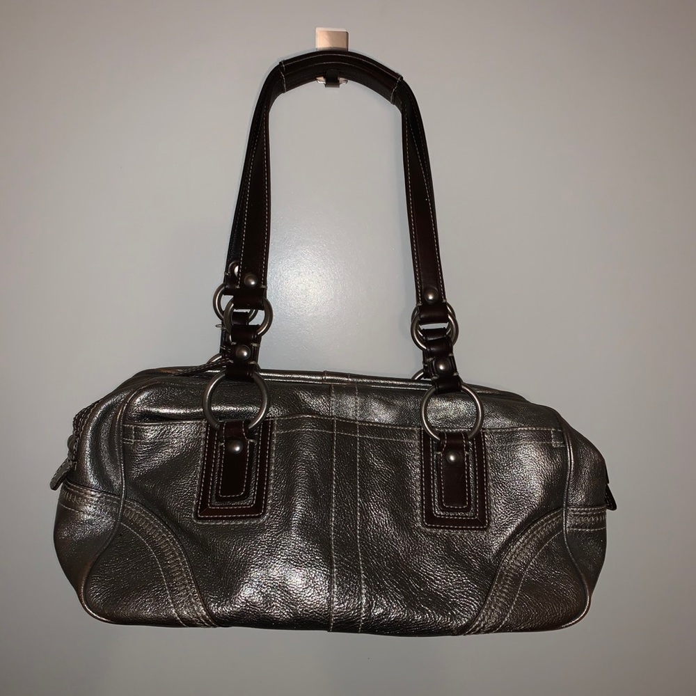 Used Coach metallic brown purse